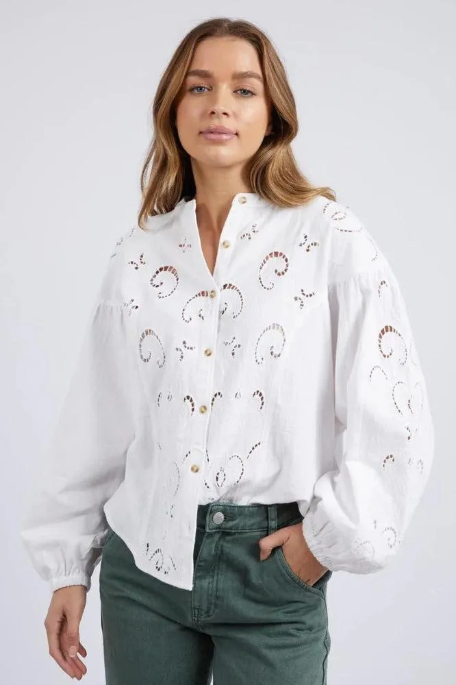 Foxwood Marlow Blouse Egret
