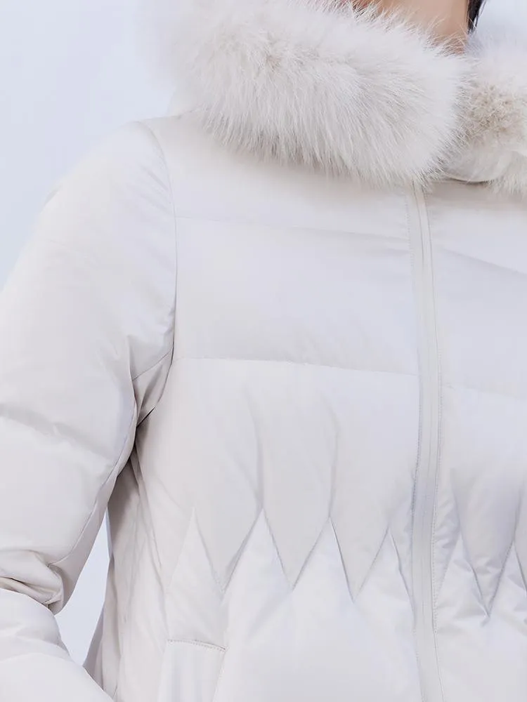 Gathered Waist Goose Down Coats