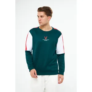 Green Colourblock Sweatshirt