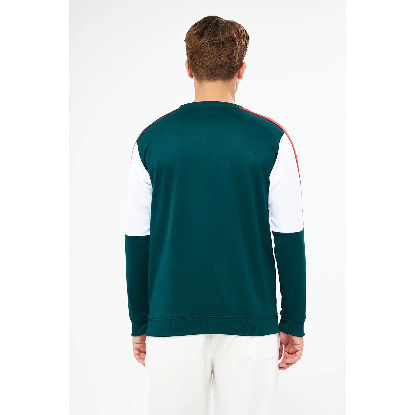 Green Colourblock Sweatshirt