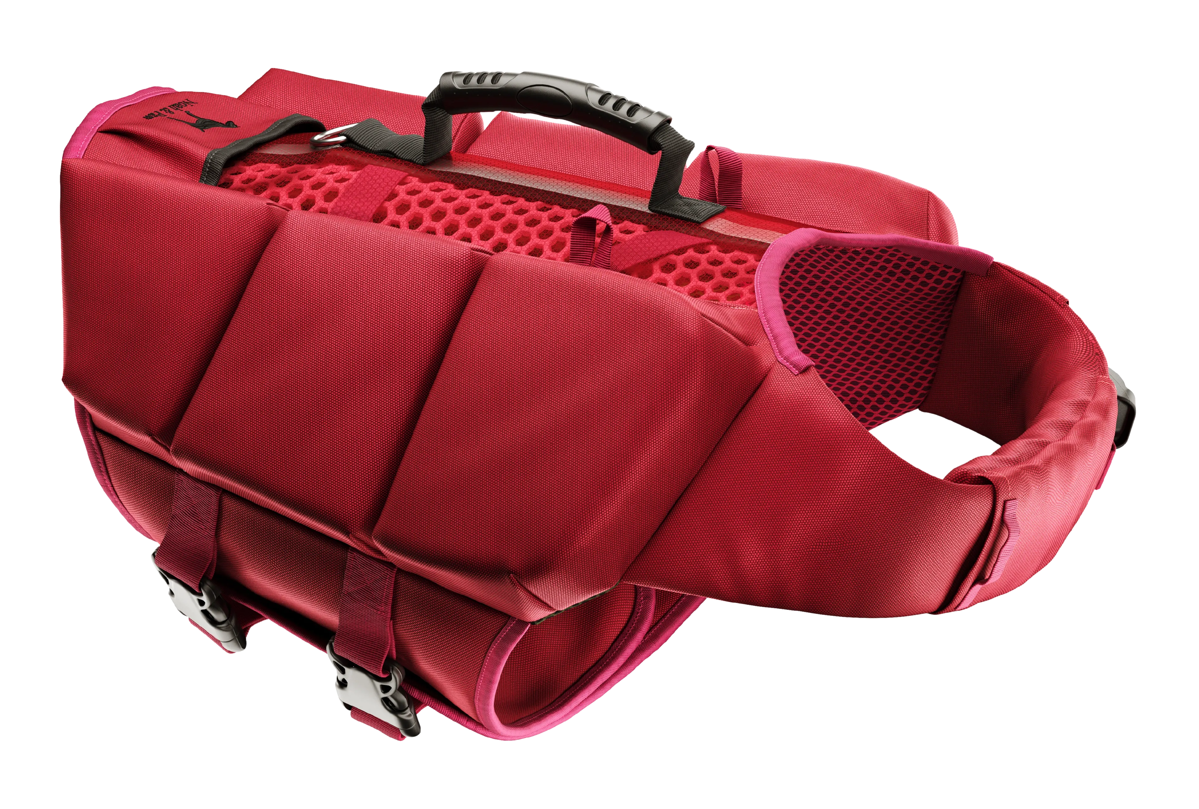 Human Standards Dog Lifejacket Design with 3x Foam for Maximum Buoyancy, Stability & Comfort - Red