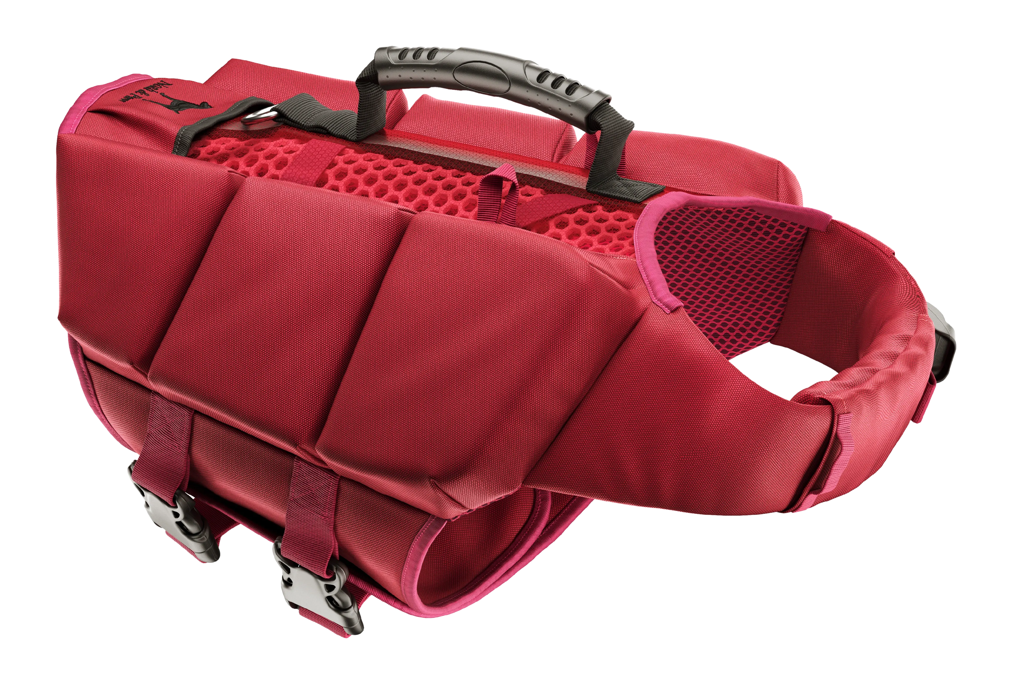 Human Standards Dog Lifejacket Design with 3x Foam for Maximum Buoyancy, Stability & Comfort - Red