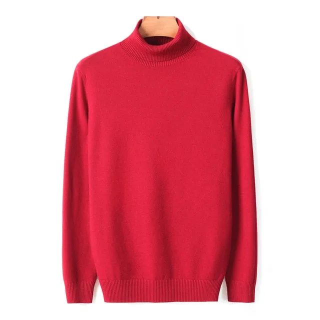Men's Casual High Qua;ity Warm Turtleneck  Sweater