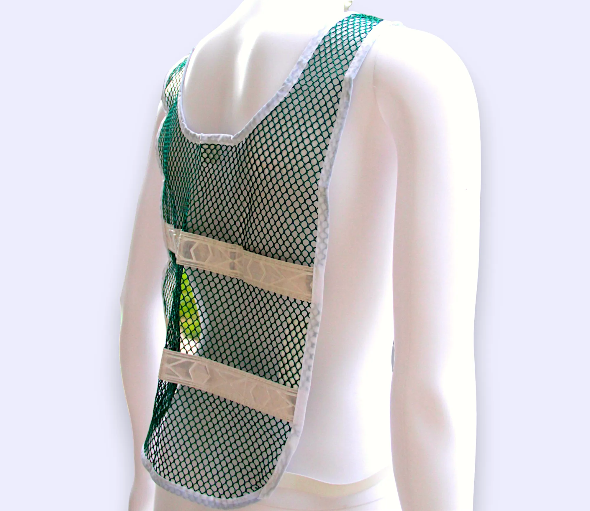 Reflective Standard Safety Vest Green/White