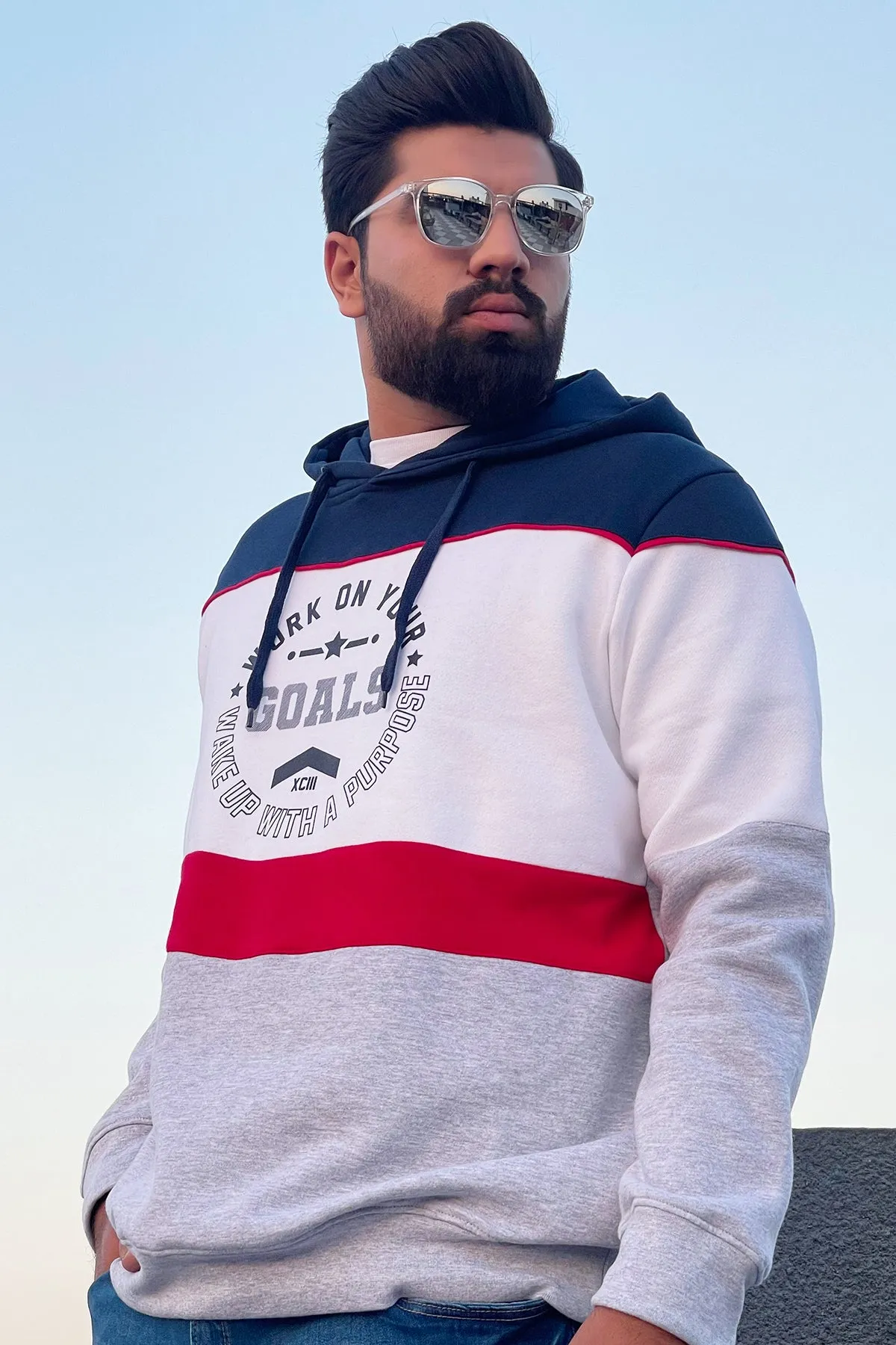 Tri Color Goals Hoodie (Plus Size) - W22 - MH0041P